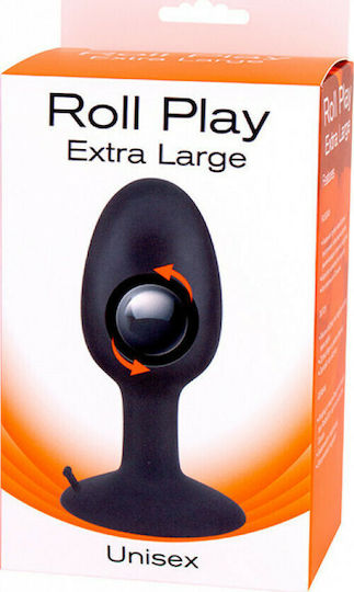 Seven Creations Roll Play Anal Plug Extra Large Анална тапа XLarge Black 12см