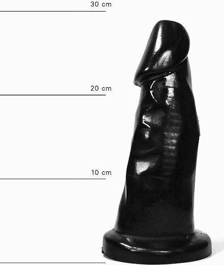 All Black Wolf Ρεαλιστικό Dildo με Βεντούζα Μαύρο 39cm