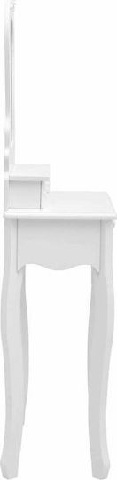 Wooden Makeup Dressing Table White with Mirror 50x59x136cm