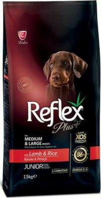 Reflex Plus Senior Medium/Large 15kg Ξηρά Τροφή για Ηλικιωμένους Σκύλους Μεσαίων & Μεγαλόσωμων Φυλών με Αρνί