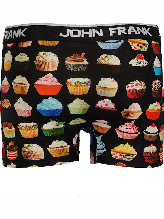 John Frank Cupcakes Men's Boxer Multicolour with Patterns