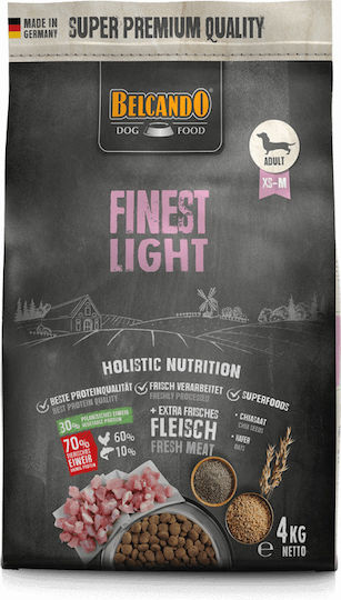 Belcando Finest Light 4kg Dry Food Diet, Grain-Free for Adult Dogs with Poultry and Rice