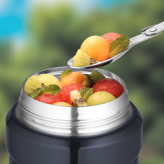 Thermos Δοχείο Φαγητού Inox Θερμός Black 470ml