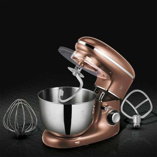 Berlinger Haus Stand Mixer 1300W with Stainless Mixing Bowl 6lt Rose Gold