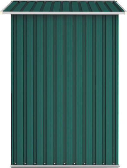 Metallic Garden Shed Galvanized Green with Air Vents M2.05xW1.29xH1.83m