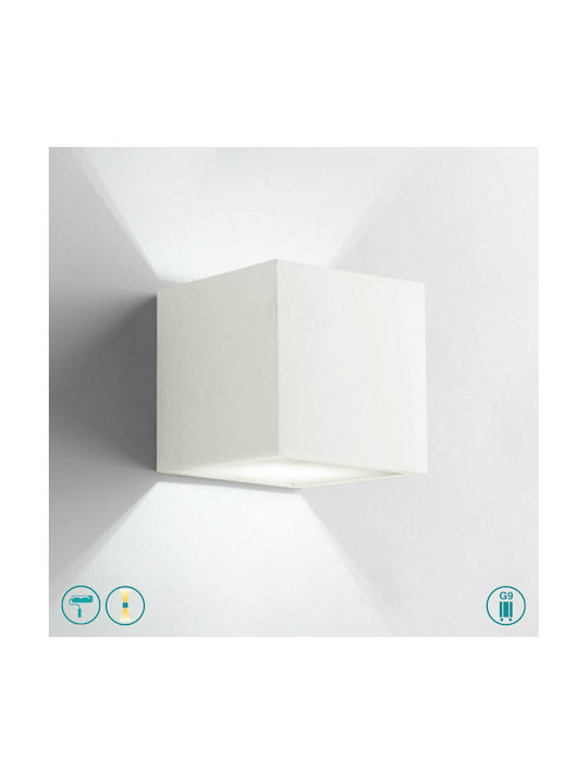 Fan Europe Intec Modern Wall Lamp with Socket G9 White Plaster Wall Lamp