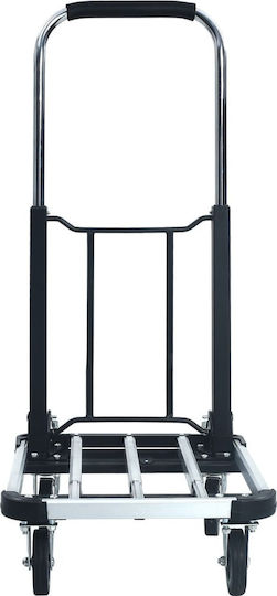 vidaXL Transport Trolley Silver Retrieved from Foldable for Weight Load up to 150kg Silver
