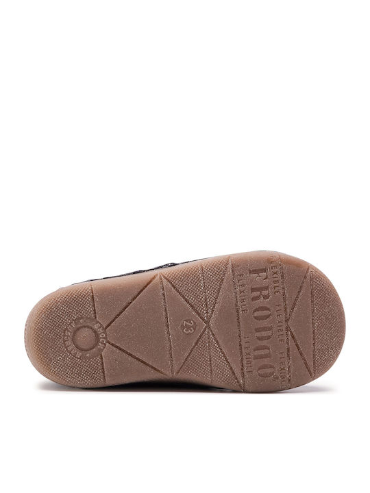 Botine Ghete Copii din Piele cu Velcro Albastru