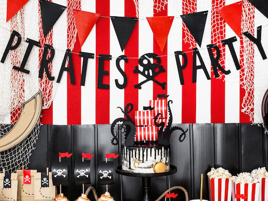PartyDeco Piraten Flaggen 130cm
