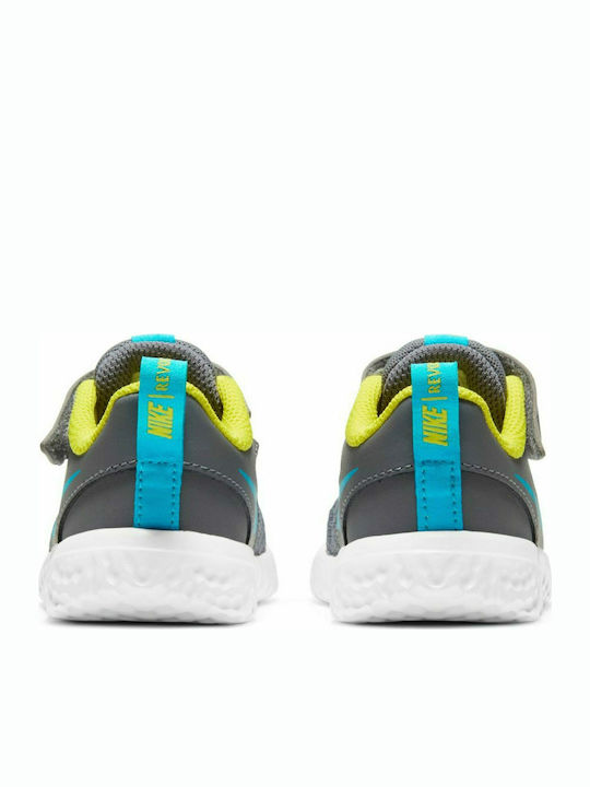 Revolution Revolution 5 Kids Sports Shoes Running with Hoop & Loop Closure Gray
