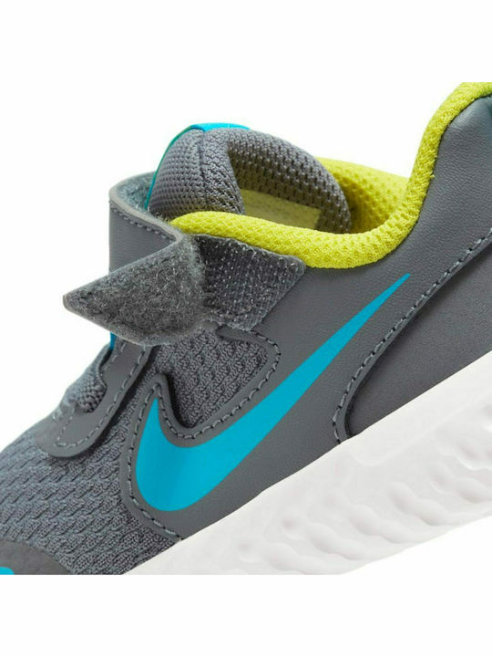 Revolution Revolution 5 Kids Sports Shoes Running with Hoop & Loop Closure Gray