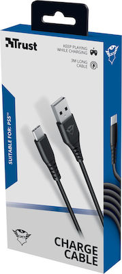 Trust GXT 226 Cable Play & Charge for PS5 In Black Colour