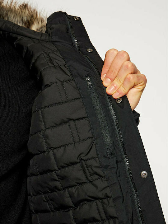 Zaneck Winter Jacket Parka Waterproof and Windproof Black