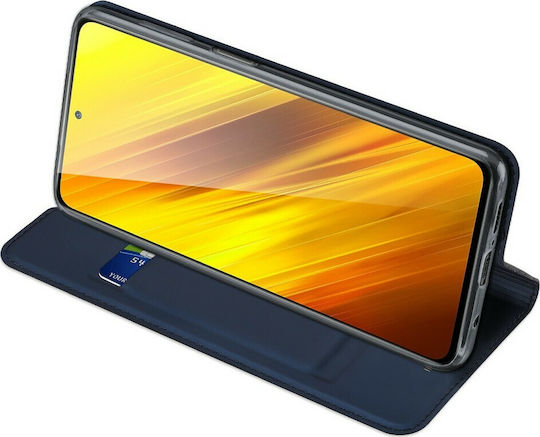 Dux Ducis Skin Pro Book Synthetic Leather Blue (Poco X3 NFC / X3 Pro)