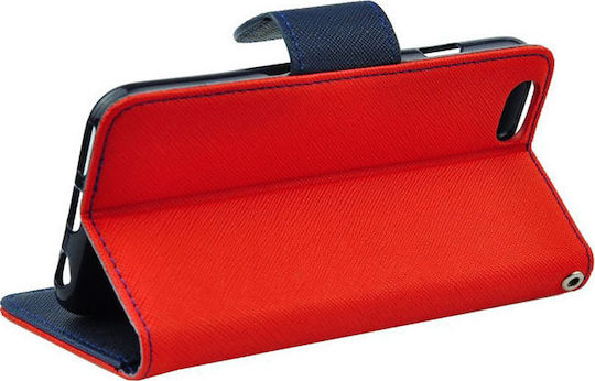 Fancy Wallet Piele artificială Roșu (Galaxy A31)