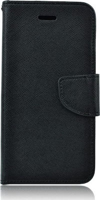 Fancy Synthetic Leather Wallet Black (iPhone 12 / 12 Pro)