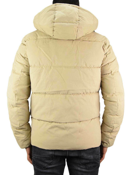 Jack & Jones Men's Winter Puffer Jacket Beige