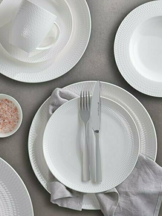 Maxwell & Williams Diamonds White Porcelain Dinnerware Set 12pcs