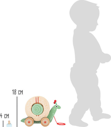 Small Foot Jucărie de Sortare a Formelor Melc de tras cu forme din Lemn pentru 12++ Luni