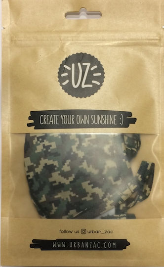 Urban Zac 2.0 Kids Face Mask with Ear Loops Digi Camo 1τμχ