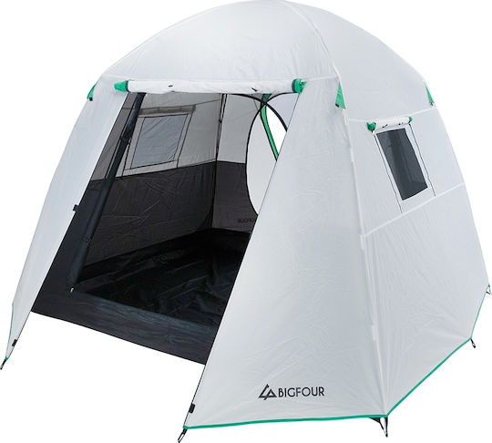 Bigfour Cubic 4 Σκηνή Camping Λευκή με Διπλό Πανί 3 Εποχών για 4 Άτομα 220x260x190εκ.