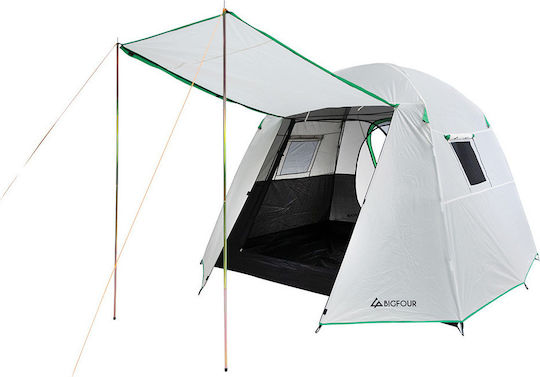 Bigfour Cubic 4 Σκηνή Camping Λευκή με Διπλό Πανί 3 Εποχών για 4 Άτομα 220x260x190εκ.