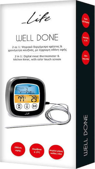 Life Well Done 2 σε 1 Ψηφιακό Θερμόμετρο Φούρνου με Ακίδα -50°C / +250°C