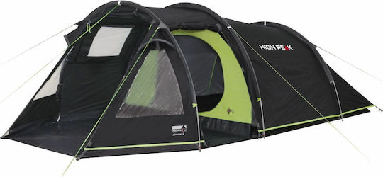 High Peak Winter Camping Tunnel Mountaineering Grey with Double Cloth for 3 People Waterproof 4000mm 380x180x120cm