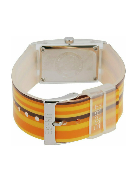 Esprit Uhr mit Orange Kautschukarmband