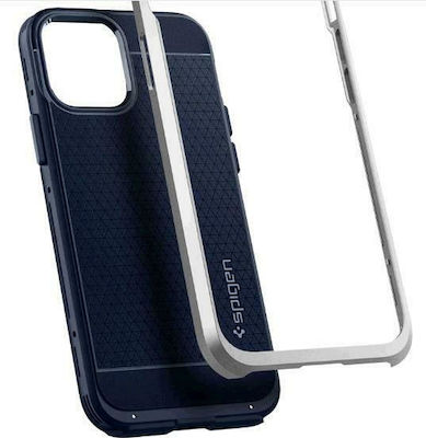 Spigen Neo Hybrid Silicone / Synthetic Back Cover Durable Silver (iPhone 12 / 12 Pro)