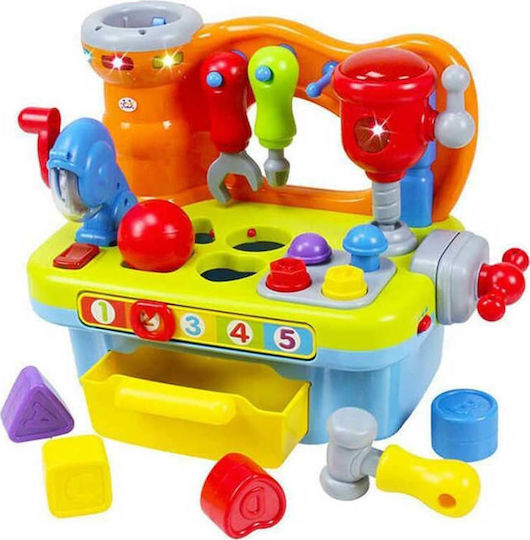 Hola Toys Βρεφικό Παιχνίδι Ο Πρώτος μου Πάγκος Εργασίας με Φως για 18+ Μηνών