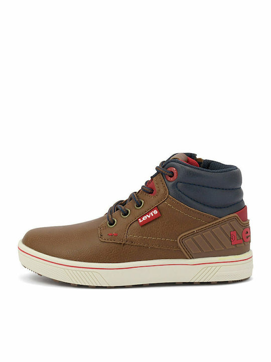 Portland Leather Kids Boots with Zipper Brown