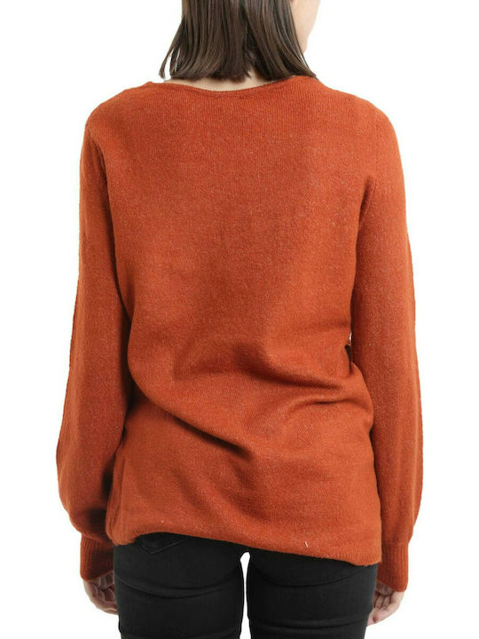 Sublevel Women's Long Sleeve Sweater Orange