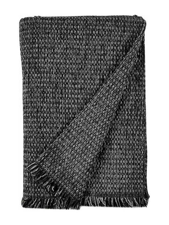 Kentia Arcana Ριχτάρι Τριθέσιου Καναπέ Chenille 180x300εκ. 30 Dark Grey-Ecru