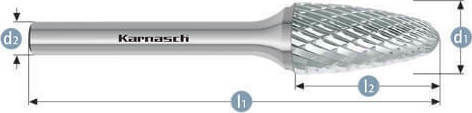 Karnasch Fräser Graben Karbid 10mm Cutter Bit Hartmetall für Metall 10mm x 20mm