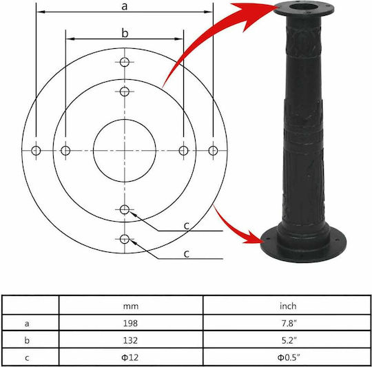 vidaXL 43868 Suporturi pentru pompa de apă din fontă