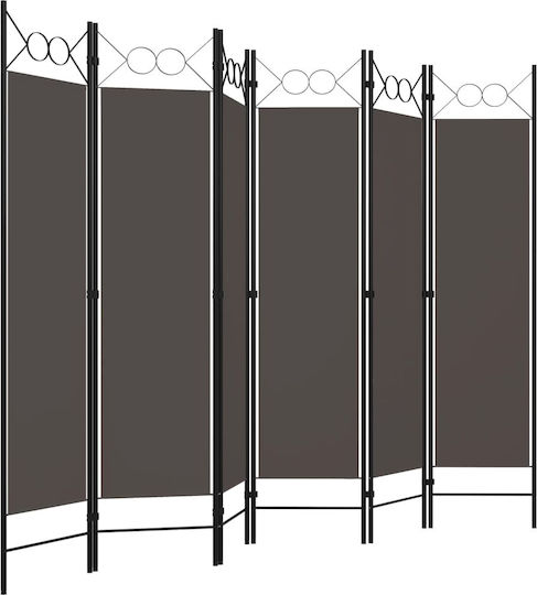 vidaXL Decorativ Paravan Metalic cu 6 Panouri 240x180cm
