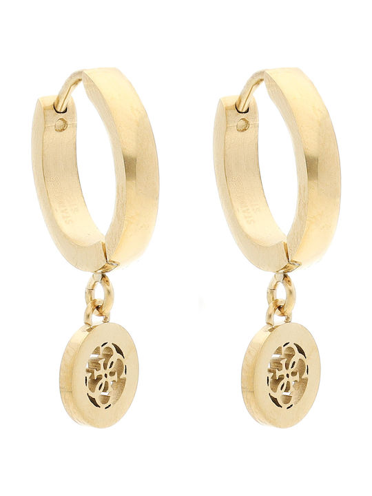 Guess Earrings Pendants made of Steel Gold Plated with Stones UBE79043