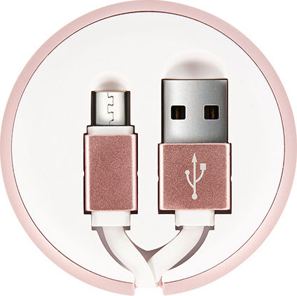 Richmond & Finch Retractable USB 2.0 to micro USB Cable Ροζ 0.9m (CWUSB-114)