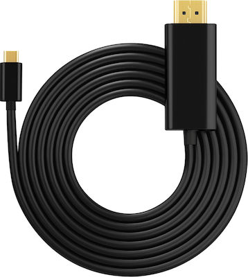 Crystal Logic Cable HDMI male - USB-C male 1.8m Black