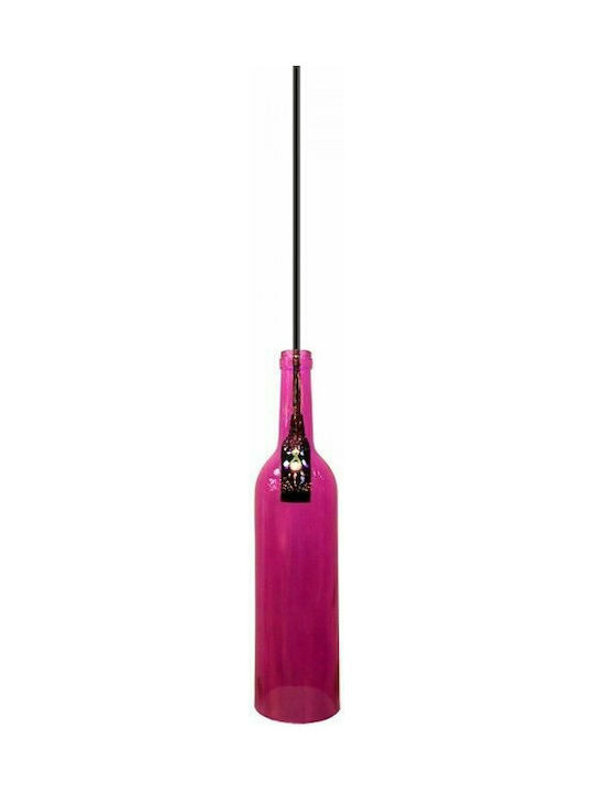 V-TAC Bottle Κρεμαστό Φωτιστικό Ροζ με Ντουί E14