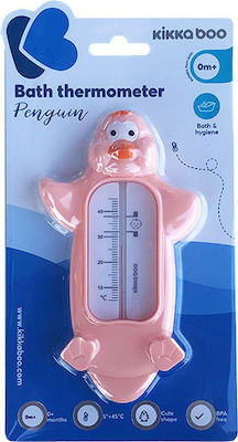 Kikka Boo Αναλογικό Θερμόμετρο Μπάνιου Penguin 0°C έως 50°C Ροζ