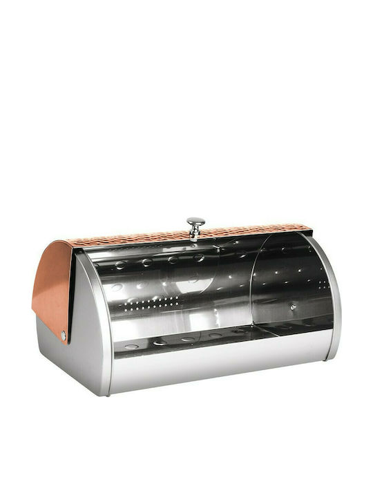 Berlinger Haus Metallic Line Ψωμιέρα με Καπάκι Inox 38.5x28x18.5cm