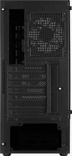 Aerocool Quantum Mesh v3 Gaming Middle Tower Carcasă Calculator cu Fereastră Laterală și Iluminare RGB Negru