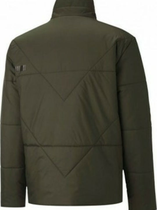 Puma Essentials Herren Winter Jacke Lässig Khaki