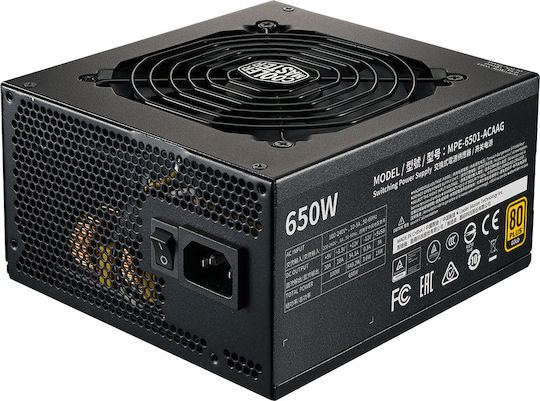 CoolerMaster MWE Gold 650 rev. 2.0 650W Black Computer Power Supply Full Modular 80 Plus Gold
