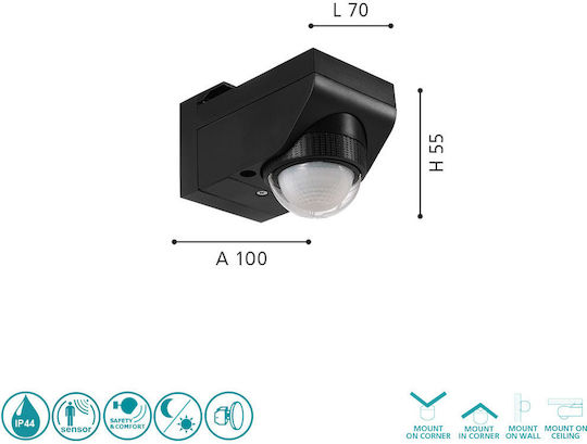 Eglo Detect Me 4 Wired Motion Sensor Scope 12m