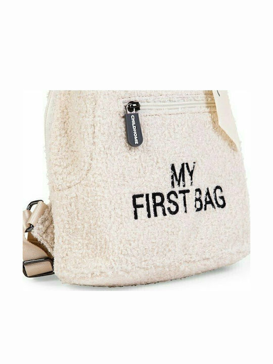 Childhome My First Teddy Παιδική Τσάντα Πλάτης Λευκή 23x7x23εκ.