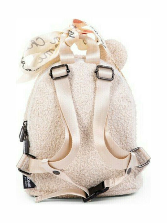 Childhome My First Teddy Παιδική Τσάντα Πλάτης Λευκή 23x7x23εκ.