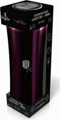 Berlinger Haus Steel Coffee Mug Glass Thermos Stainless Steel Purple 500ml with Mouthpiece BH-6816